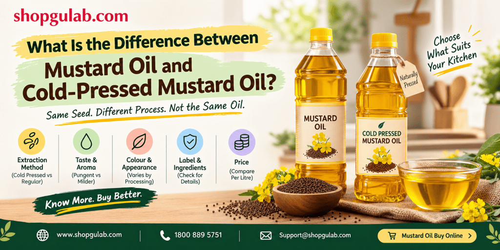 Difference Between Mustard Oil and Cold-Pressed Mustard Oil